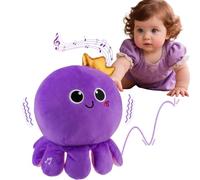 Peluche Interactive Musicale pour Bébé 6-18 Mois - Poulpe Rampant avec Danse, 100 Chansons, Enregistrement et Volume Réglable - Jouet d'Eveil Sensoriel, Cadeau pour Garçon et Fille 1 2 3 4 Ans