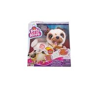 ZURU Pets Alive 9521 - Poppy The Booty Shakin Pug, Peluche qui Secoue la Tête et Les Fesses et Tourne, Joue 3 Belles chansons