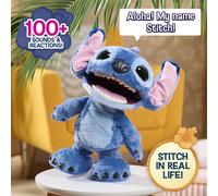 Just Play Peluche Stitch Interactive de Disney de 43 cm de Haut, Plus de 100 Sons et réactions, Un Stitch Plus Vrai Que Nature, Jouet pour Enfants de 3 Ans et Plus