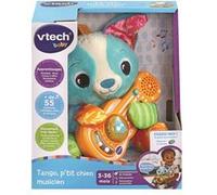 VTech – Peluche interactive Tango P'tit Chien Musicien, guitare, éveil musical, dès 3 mois