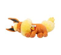 Pokémon Peluche endormie Flareon 45 cm – Officielle, jouet de collection – Orange/Jaune – Enfant 2+