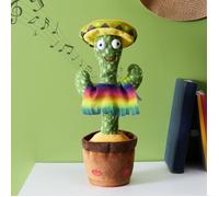 Peluche Déco Cactus Musical Dansant 31cm Vert