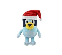 Peluche jouet, chien mignon Bluey, bonnet de Nol bleu, 20 cm Bleu