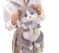 Peluche - Journées en Peluche en Forme de Chat Mignon | pour - pour élèves du Primaire, Adolescents, garçons, Filles, Sport, garderie et Voyage