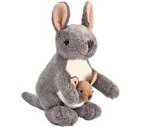 peluche kangourou de 20 cm gris blanc Wild Republic G
