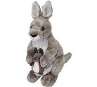 peluche Kangourou de 30 cm gris