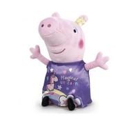 Peluche La Maman De Chloe Peppa Pig : La Tante 32 Cm - Peluche Licence - Cochon - Doudou Enfant