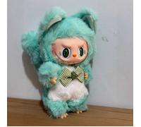 Peluche Labubu - Forme d'écureuil - 17 CM - Cadeau de Noël idéal - Verte