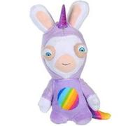 LAPINS CRETINS Peluche Licorne Lapicorne Sonore Mauve - 18 cm