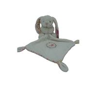 Peluche lapin avec mouchoir blanc fleurs - Pommette - Neuf