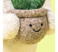 Peluche Lapin Cream avec plante (31 cm)
