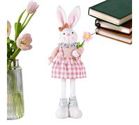 Peluche Lapin De Pâques - Décoration De Lapin En Peluche, Cadeau De Fête Avec Pattes Rétractables, Décoration D'intérieur Printanière, Peut Contenir Des Fleurs Et Des Carottes, 16,1 À 21,6 Pouces