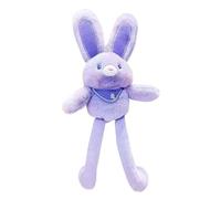 Peluche lapin de Pâques - Jouet mignon de 38,4 cm - Jouet à tirer et jouer - Pendentif en peluche avec poignée douce - Charme pour sacs à clés - Produit fait à la main et apaisant