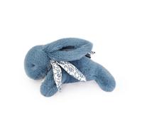 Doudou et Compagnie - Lapin Doudou Bleu - Foulard en Lin - 29 cm - DC4141 | Peluche Bébé Ultra Douce - Dès la Naissance - Doudou Bébé - Avec Boîte Cadeau - Garantie Doudou Perdu - Idée Cadeau Naissance
