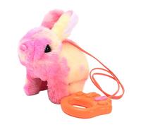 Peluche Lapin Électronique - Jouet De Couleur Rose, Créature De Mouvement pour, Copain Sonore Joyeux, Ami Lapin Animé | Robot Rose Interactif pour, Jeux D'intérieur, Utilisation