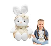 Peluche lapin en peluche Lapin en peluche | Lapin de 16 pouces avec jupe | Peluches d'animaux réalistes, jouets en peluche avec bandeaux pour anniversaire, Noël, Nouvel An