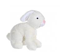 Peluche - peluche lapin flammé douceur blanc - 25 cm blanc TU