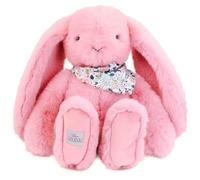 Doudou et Compagnie – Peluche Lapin Fleurette Grenadine 35 cm – Rose ultra douce – DC4302