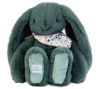 Peluche lapin fleurette vert 35 cm