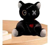 Peluche lapin fou - Tissu en coton doux 11 x 6 pouces, peluche lapin à embrasser design inspiré de l'horreur, pour animaux ennuyeux avec oreilles floues | pour décoration de