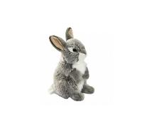 Lapin gris assis 17 cm
