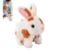 Peluche Lapin Interactif Qui Marche - Jouet Lapin À Piles Avec Son De Cloche Et Fonctions De Mouvement Mignonnes, Compagnon Engageant Pour Développer La Curiosité Et La Motricité | Pour Les , A