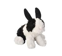 peluche lapin junior 18 cm en peluche noir/blanc