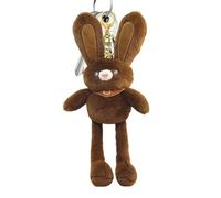 Peluche lapin, lapin - Tirer les sacs sur les sacs de l'anneau de clé, lapin en peluche Toy Fun Interaction tirant des oreilles de lapin, animaux en peluche pour