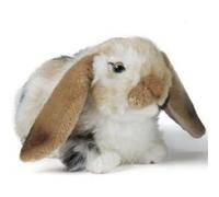 Peluche Lapin Marron 27 Cm Aux Oreilles Tombantes - Doudou Animaux De La Ferme - Set Doudou Animaux De La Ferme + 1 Carte