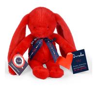 Maïlou Tradition – Peluche Lapin Méloé 37 cm – Rouge Passion – Je t'aime à la folie
