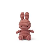 Peluche lapin Miffy velours côtelé éco 23 cm Vieux rose