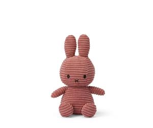Peluche lapin Miffy velours côtelé éco 23 cm Vieux rose