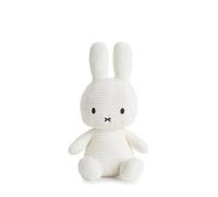Peluche Lapin Miffy Velours côtelé éco 33 cm Blanc - Bon Ton Toys