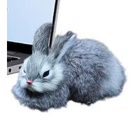 Peluche Lapin - Modèle de Bureau Lapin Peluche Réaliste - Décoration d'Intérieur de Collection, Animale pour, Adolescents et Adultes