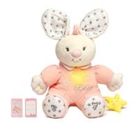 Peluche Lapin Qui Respire Doudou Qui Respire avec Lumières et Musique | Jouets Musicale Interactifs, Découvertes Sensorielles, Enregistrement, Réglage du Volume, Cadeau de Naissance Fille Garçon