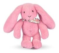 Doudou et Compagnie - Peluche Lapin Fleurette Grenadine 25 cm - Ultra douce, motif fleuri, rose