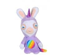 Peluche - lapins crétins licorne - lapicorne mauve sonore - 18 cm beige TU