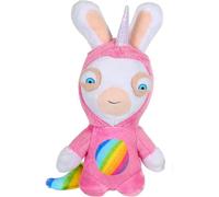Peluche Lapins Crétins Licorne - Lapicorne Rose Sonore - 18 Cm Blanc TU
