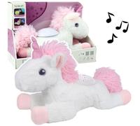 Peluche - LEANTOYS - Licorne endormie - Projecteur sonore - Blanc - Pour bébé
