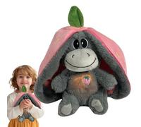 Peluche Légère Et Respirante - Âne Doux 30x10 Cm | Conception D'avocat Aux Fraises - Cul D'animal Endormi | Animal En Peluche Respirant Réaliste Pour Les - Musique De Berceuse Pour L'apprentis