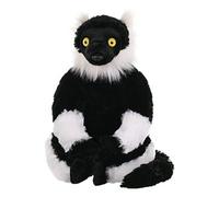 Peluche Lémurien Singe De 30 Cm Noir Blanc
