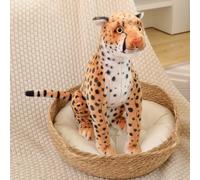 Peluche Léopard, Guépard, Poupée Léopard, Poupée En Tissu, Zoo Guépard Assis - 34 Cm (0,17 Kg)