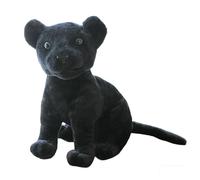 Peluche léopard réaliste, Animal en Peluche tacheté réaliste Cadeau Animal de Safari Mignon for garçons et Filles.(BlackPanther,27cm/10.6in)