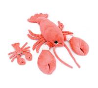 Peluche - Les Déglingos - Iloveyou - Maman et bébé homard - 48 cm - Corail