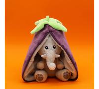 Peluche Les Flipetz Velvet l'éléphant-aubergine