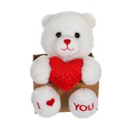 Peluche - les p'tits lovers ours rouge - 14 cm rouge TU