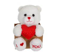 Peluche - les p'tits lovers ours rouge - 14 cm rouge TU