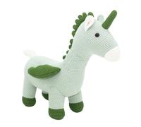 Peluche licorne ailée mini en coton light and dark green TU