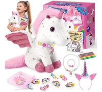 Peluche Licorne Cadeau Fille 3-10 Ans,Jouet Fille 3-10 Ans Licorne Peluche Fille Loisirs Créatifs Fille 3 4 5 6 7 Ans Cadeau Anniversaire Fille 4-12 Ans Kit Bracelet Fille Jouet Enfant 4-12 Ans