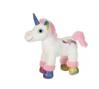 Peluche - Licorne Lica Bella Sparkle sonore blanche et rose - 30 cm
